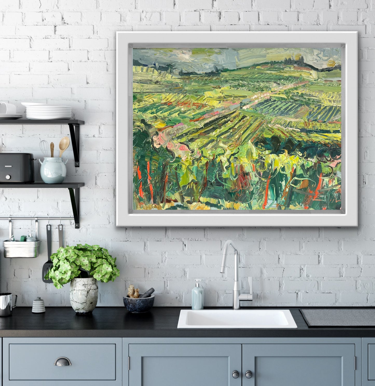Colorful Vines in Tuscan Region