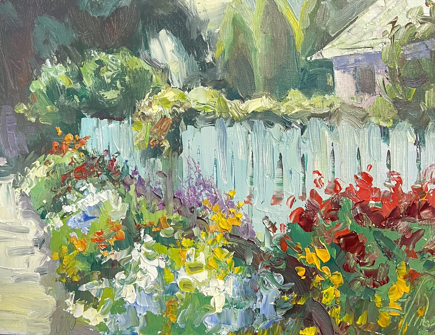 Hazy Sun With Picket Fence