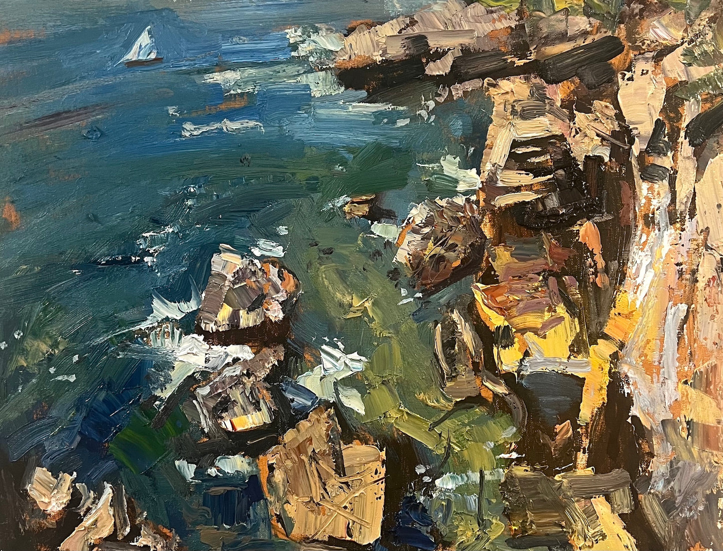 Maine Rocks and Sea I
