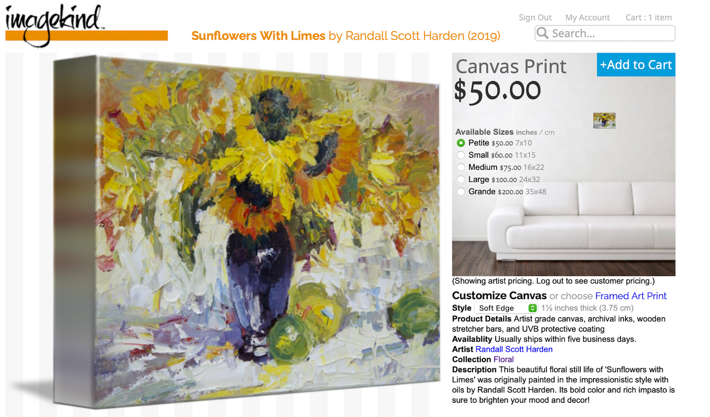 Sunflowers With Limes (Prints)