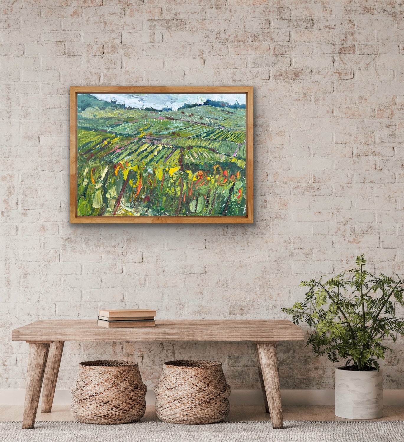 Colorful Chianti Vines in Northern Italy