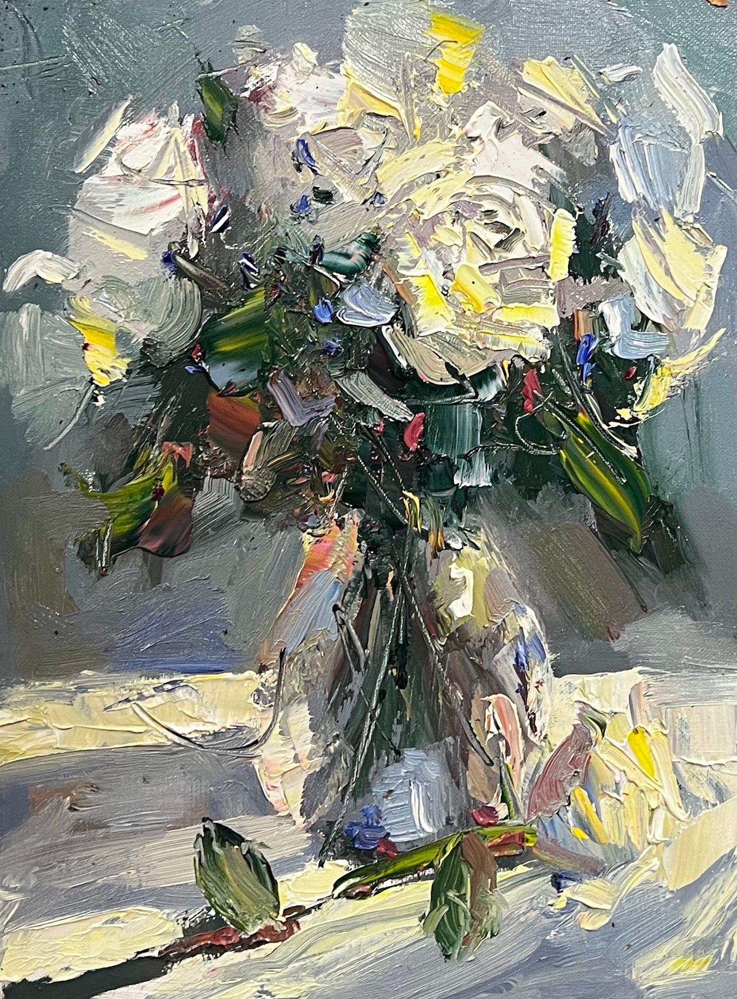 White Roses in Afternoon Light