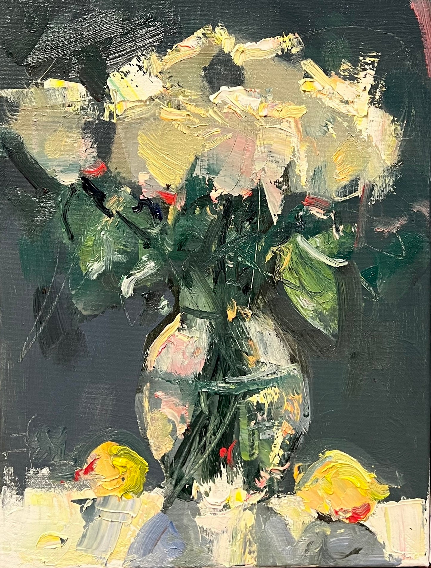 White Roses in Morning Light