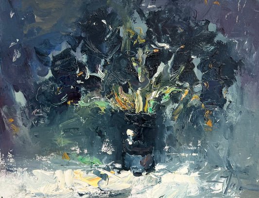 Irises in Dark Purple