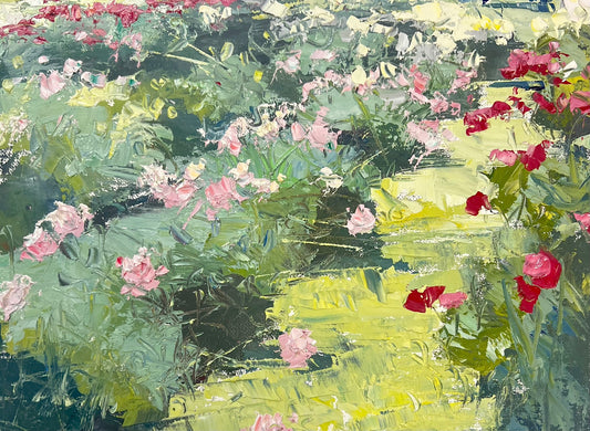 Peonies in Bloom - Blue Jean Series Affordable Artwork