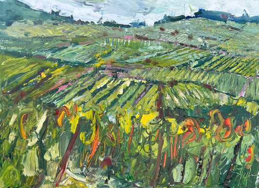 Colorful Chianti Vines in Northern Italy